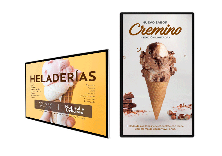 Pantalla publicitaria interior